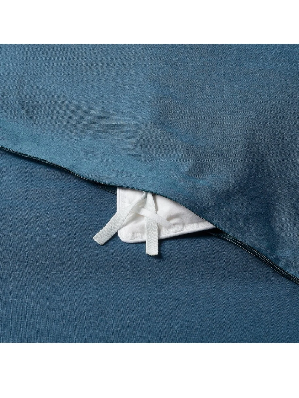 New!Chambray Blue Cotton King Washed Duvet Cover Set Y2k Cottagecore Retro